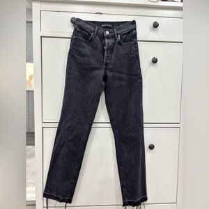 Denim Forum The Arlo High Rise Straight Black jeans